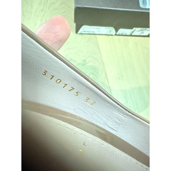 Women's Gucci 'Bernice' Patent Leather Peep-Toe Platform Pump, size 37 (EU) - Picture 8 of 16